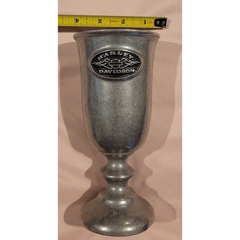 Vintage Wilton Armetale Harley Davidson Pewter Alloy Wine Goblet Chalice 7.25"